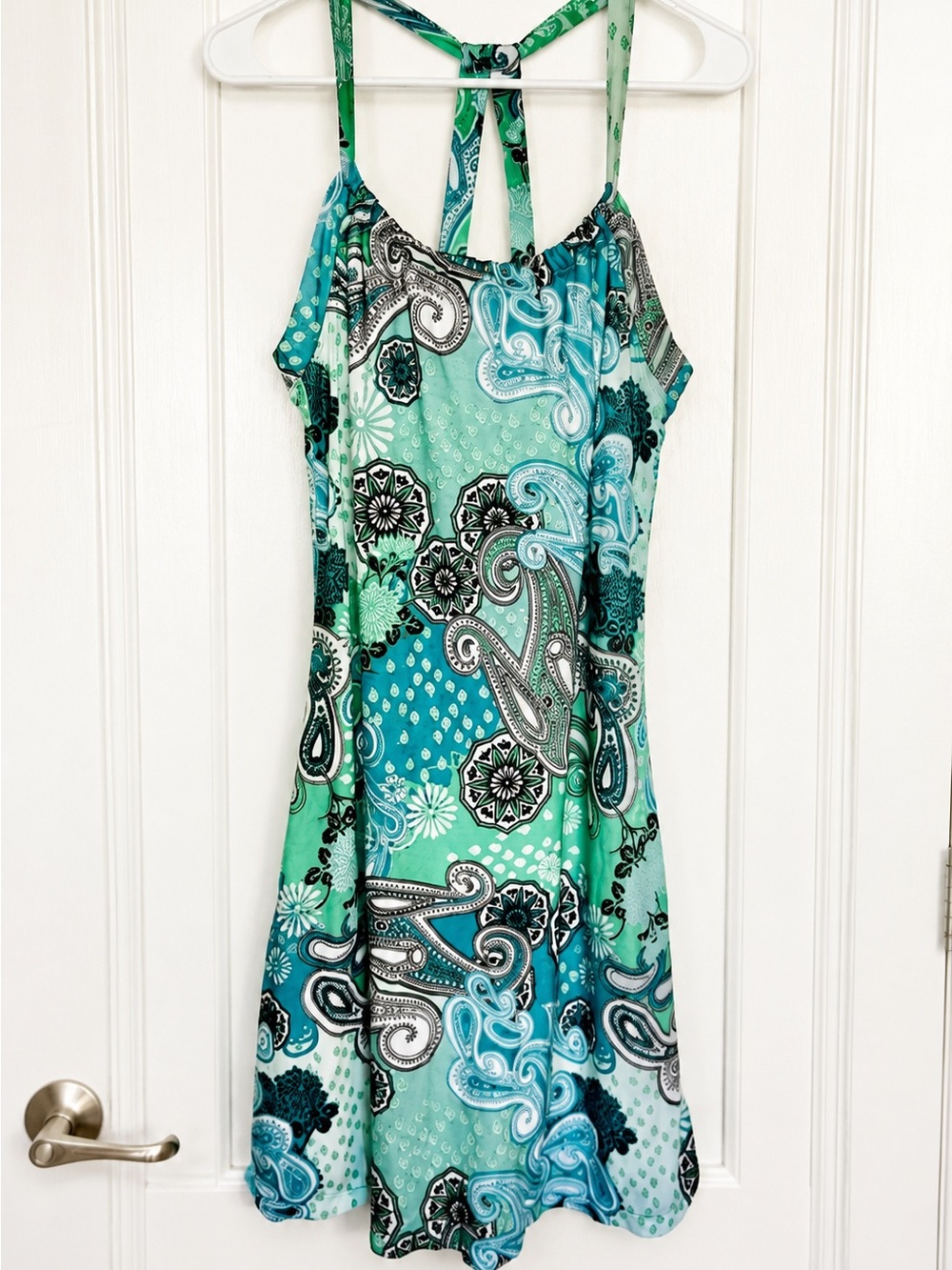 PRANA Quinn gorgeous Tuscan teal dress Y2K sz M